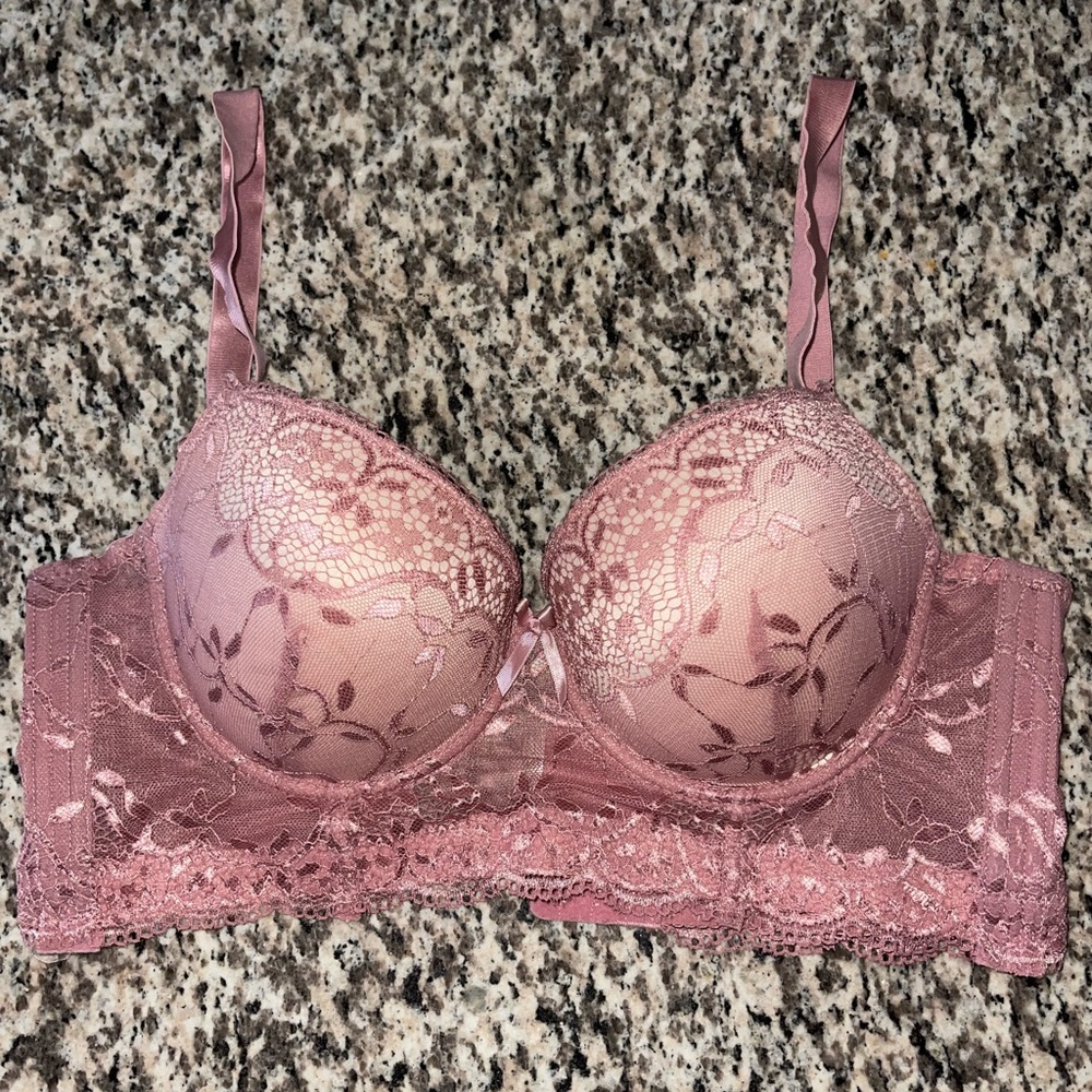 PINK LACEY BRA